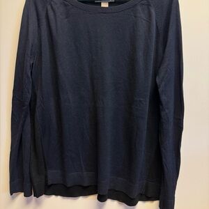 Banana Republic Deep and‎ black Blue Knit Top